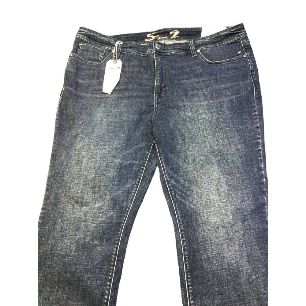 Seven 7 Women's Size 22 Boot Cut Distressed Cotton Blend Style LB1002 NWT
